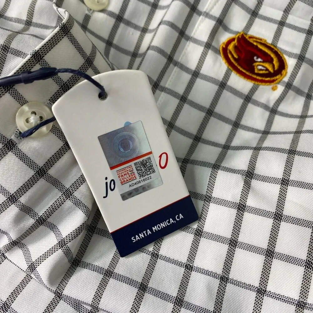 Johnnie O Shirt Mens Medium Louisville Cardinals Button Up Signor Plaid NEW - Picture 9 of 12